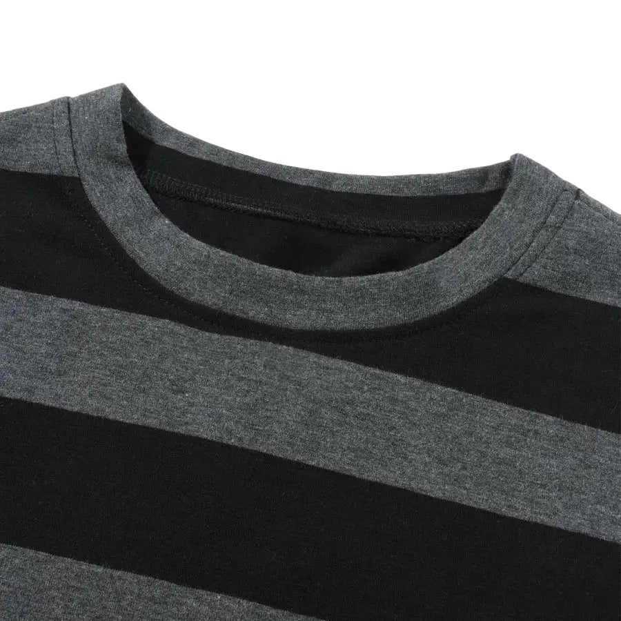 Black And Grey Striped Sweater