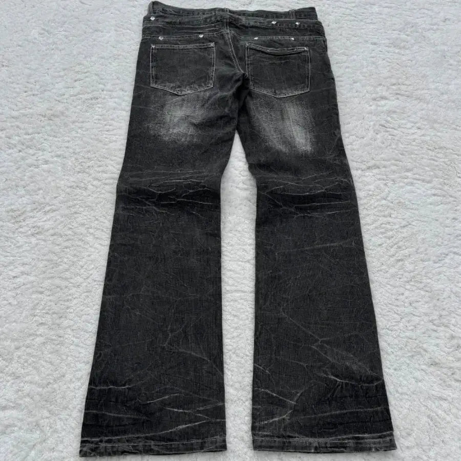 Black Ripped Flare Jeans