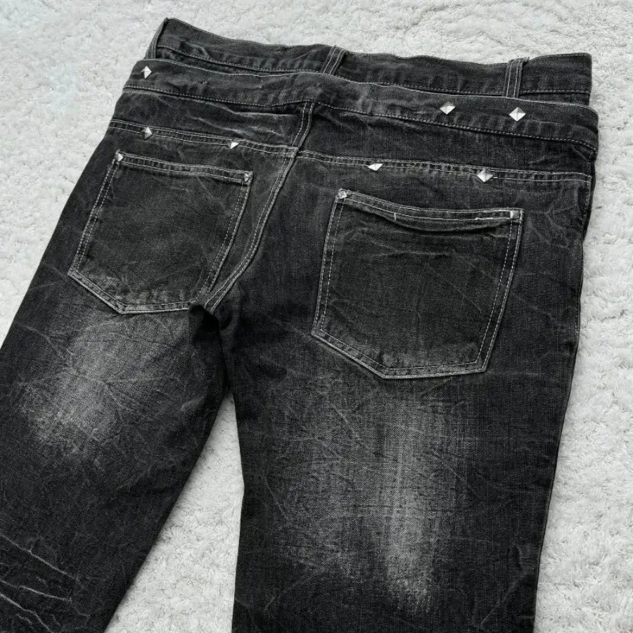 Black Ripped Flare Jeans