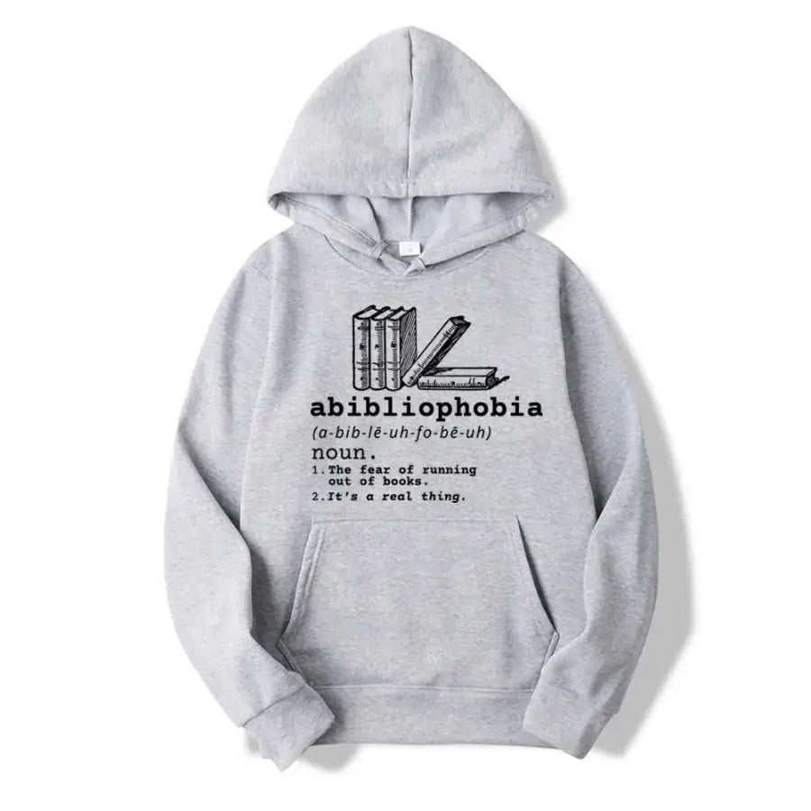 Book Lover Hoodie - Grey / S