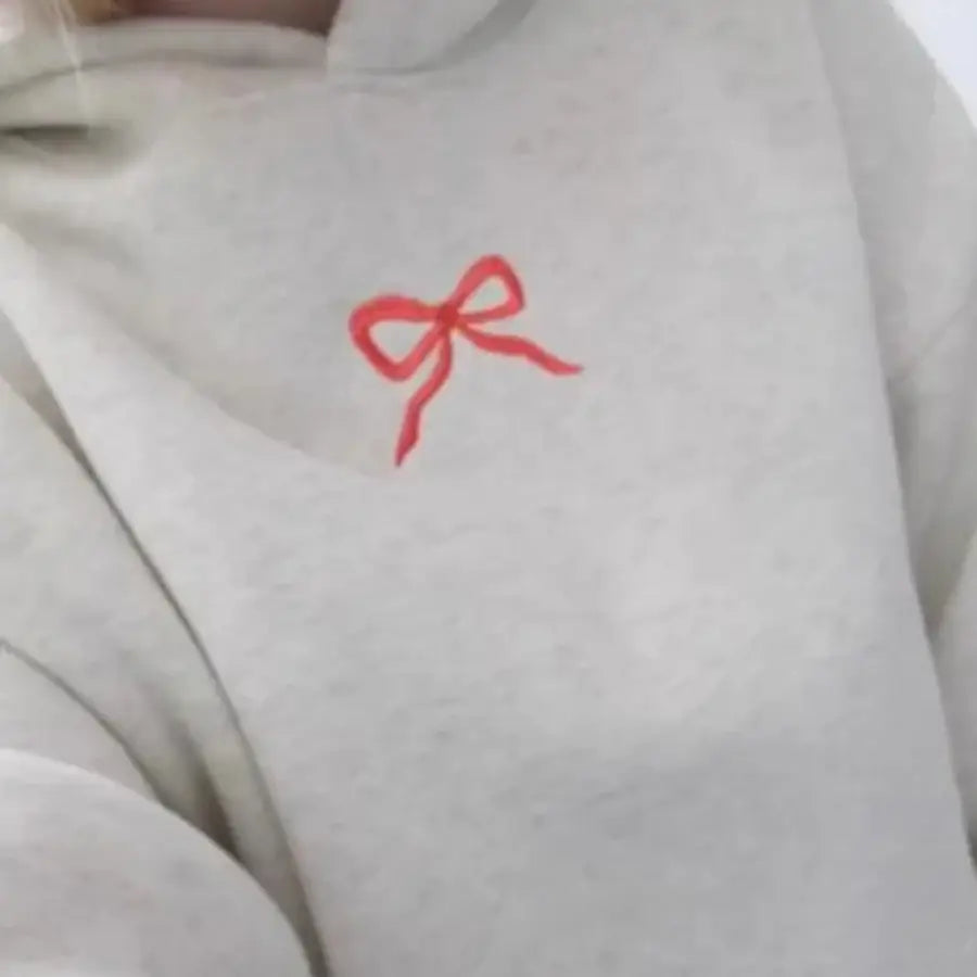 Bow Hoodie - Red / XS