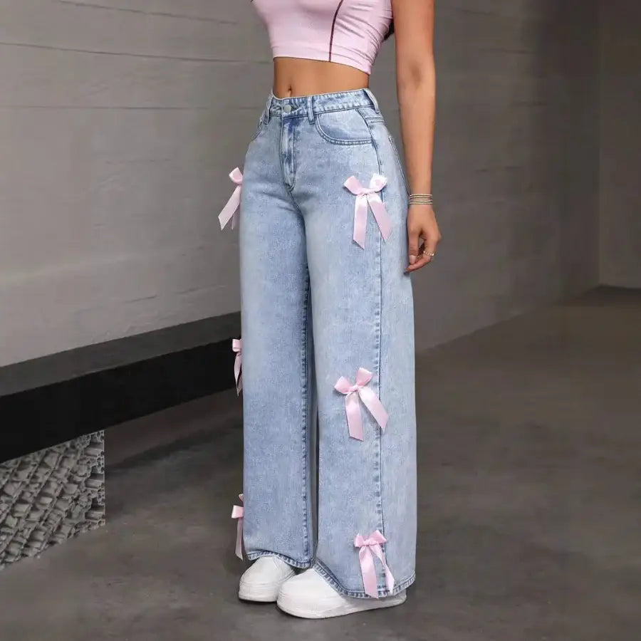 Bow Side Pants - Pink / XS