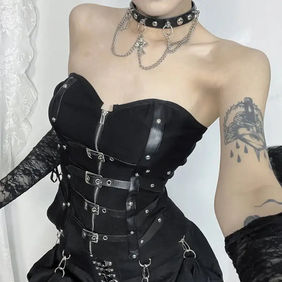 Buckle Corset Top - S