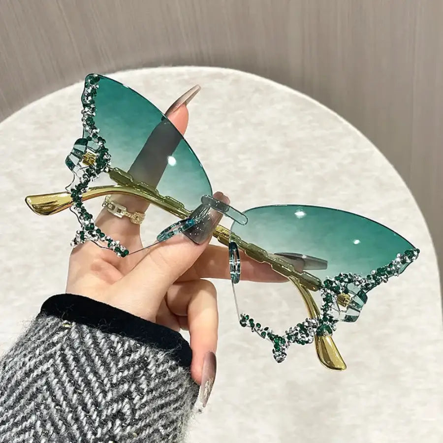 Butterfly Glasses Green