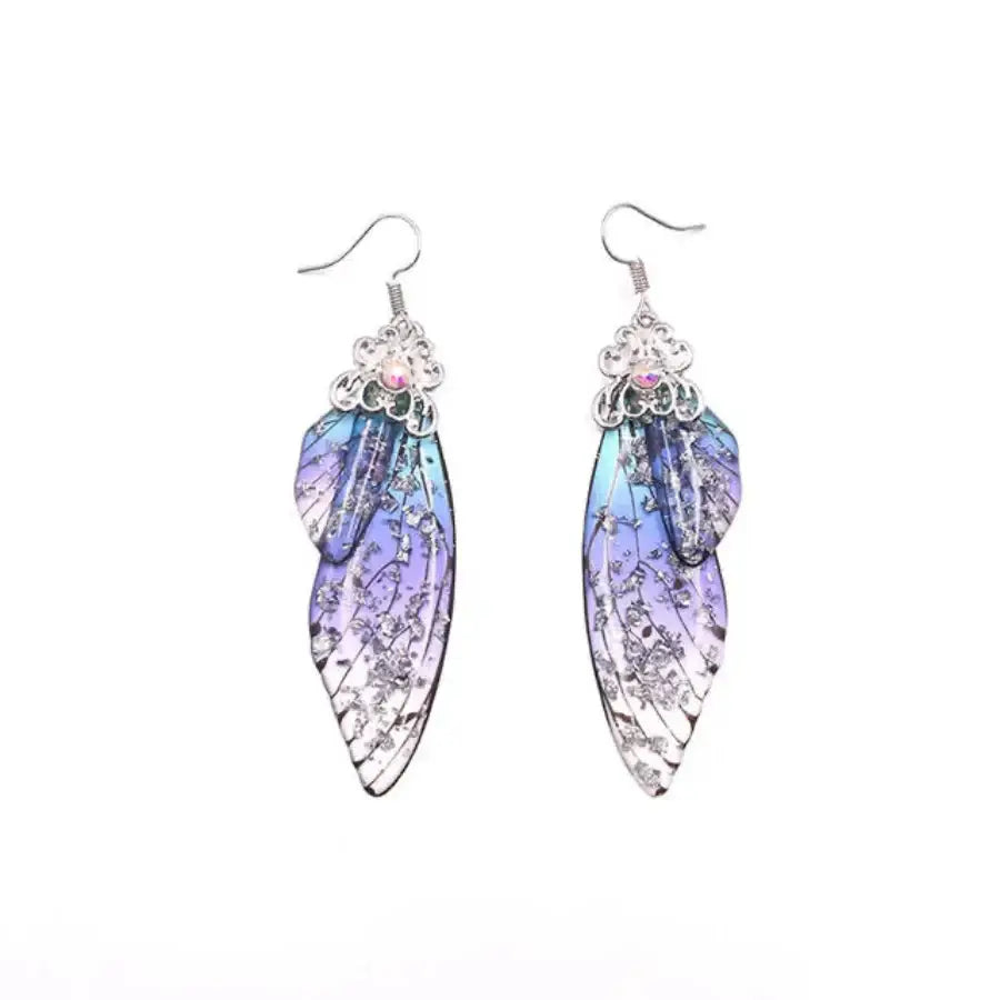 Butterfly Wing Earrings Blue