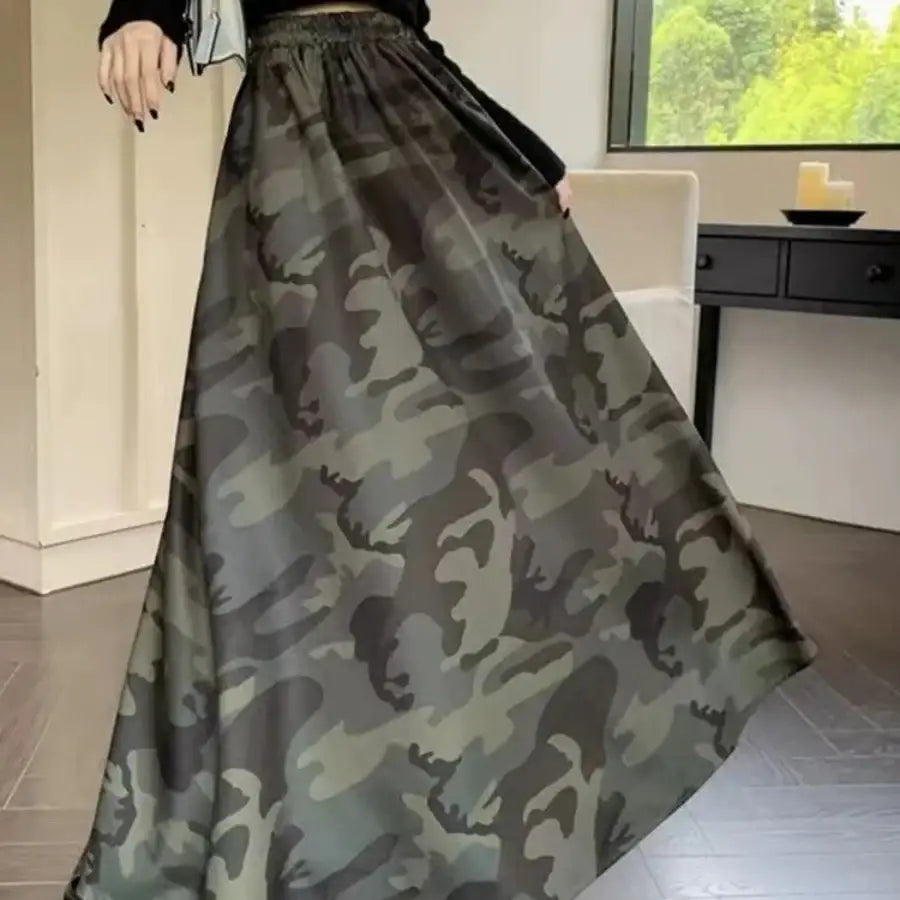 Camo Long Skirt