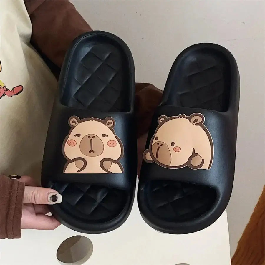 Capybara Sandals - Black / 5