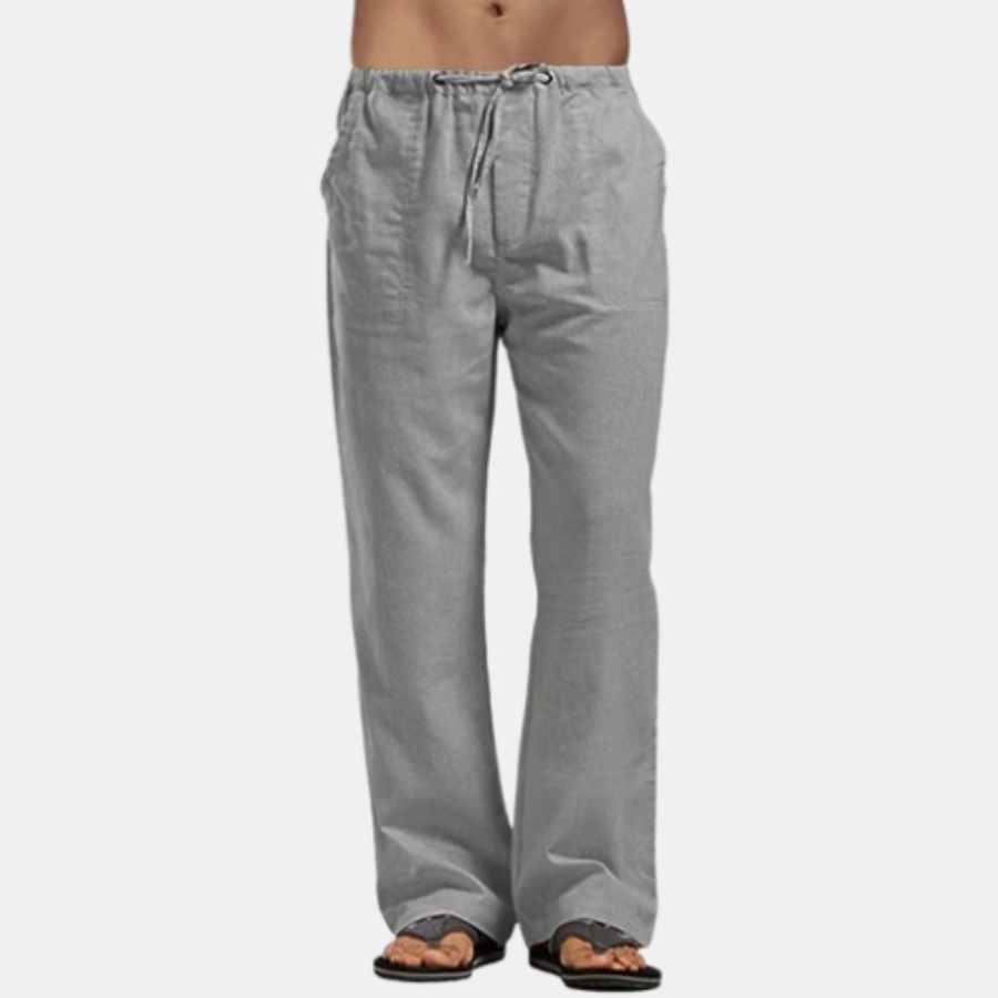 Casual linen pants - Grey / S