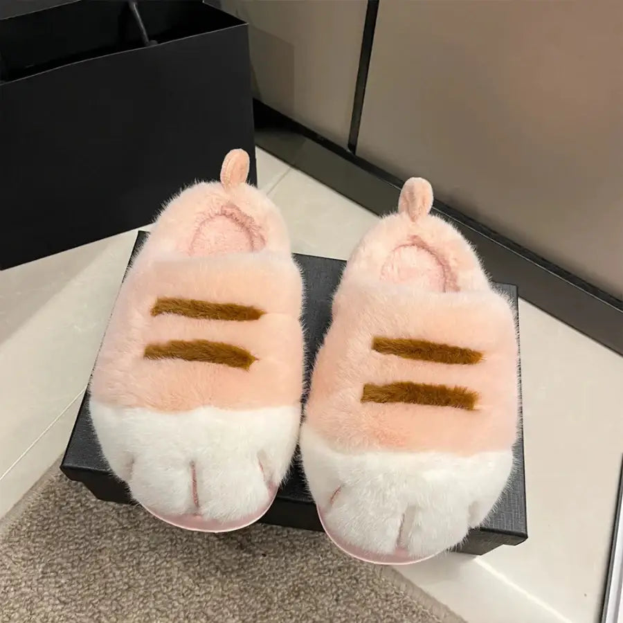 Cat Paw Slippers - Pink / 4.5-5.5
