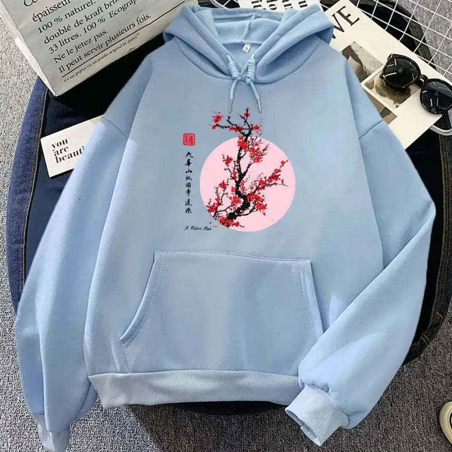 Cherry Blossom Hoodie - Blue / XS
