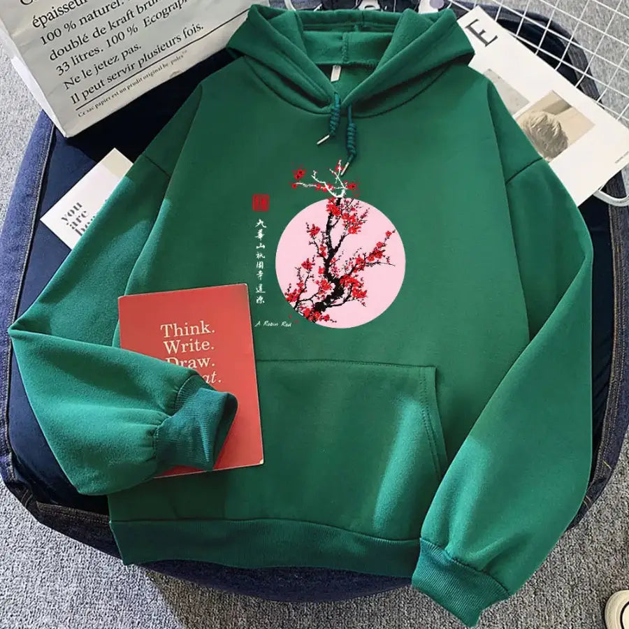 Cherry Blossom Hoodie - Green / XS