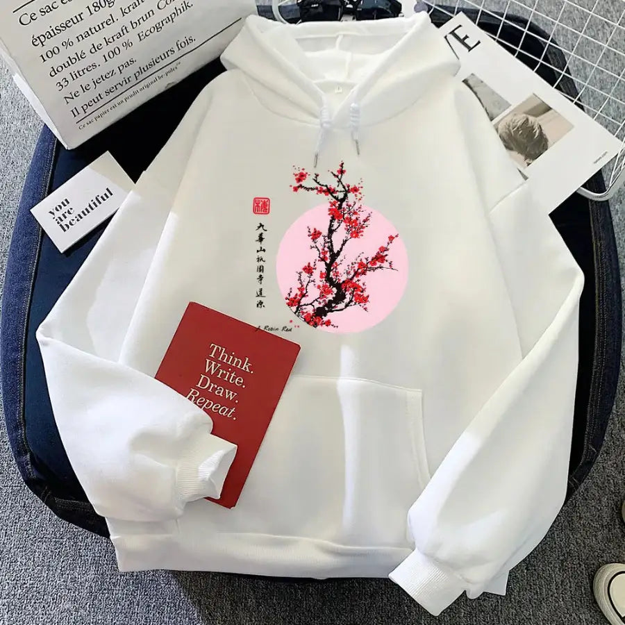 Cherry Blossom Hoodie - White / XS