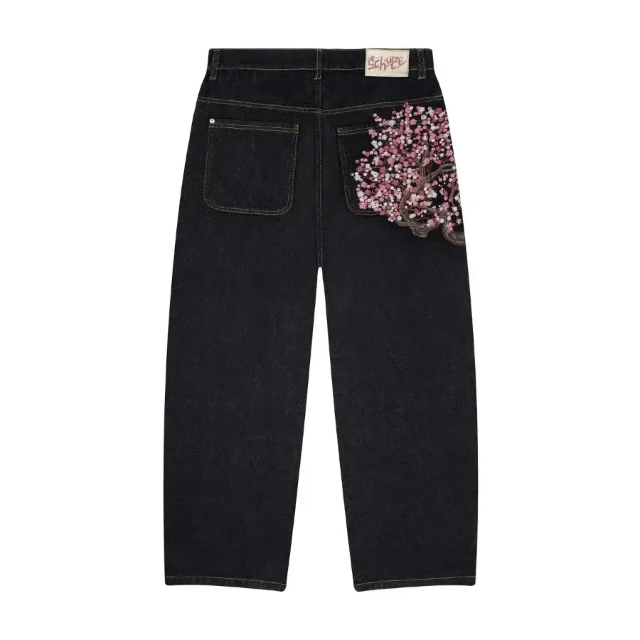Cherry Blossom Pants - Black / M