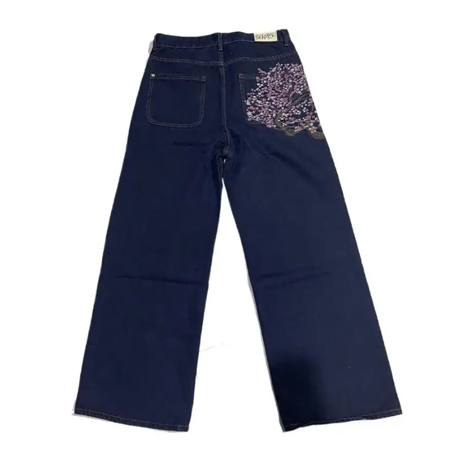 Cherry Blossom Pants - Blue / M