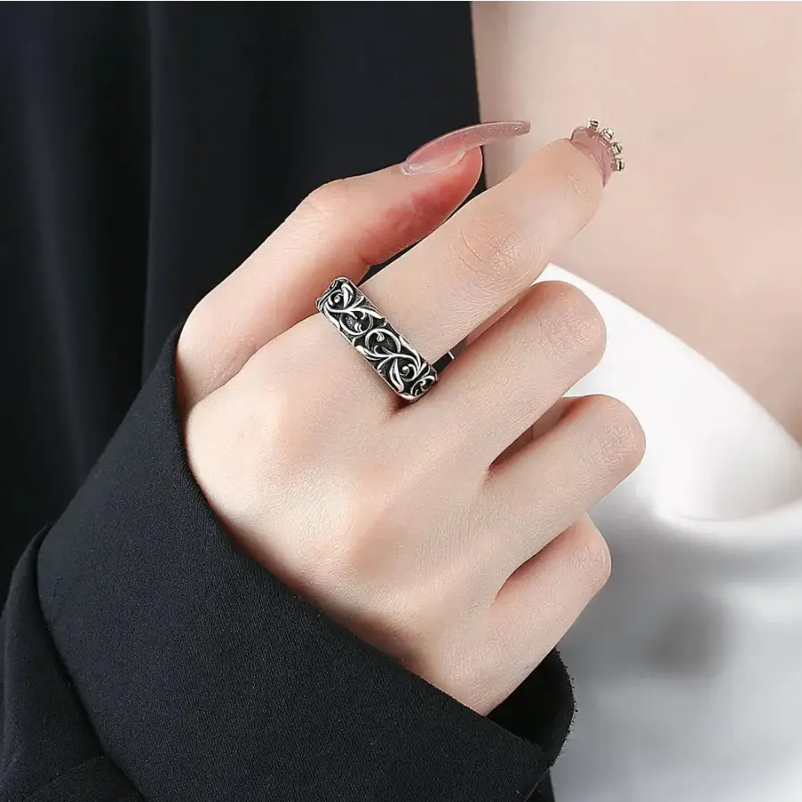 Chrome Hearts Eternity Vine Ring Silver