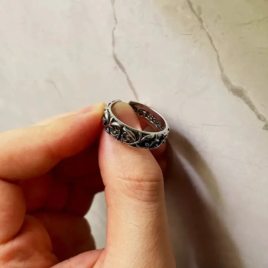 Chrome Hearts Eternity Vine Ring Silver
