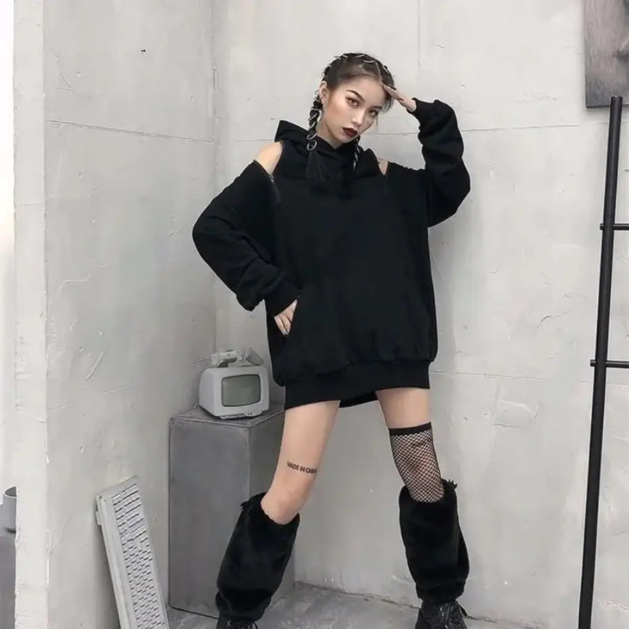 Cold Shoulder Hoodie