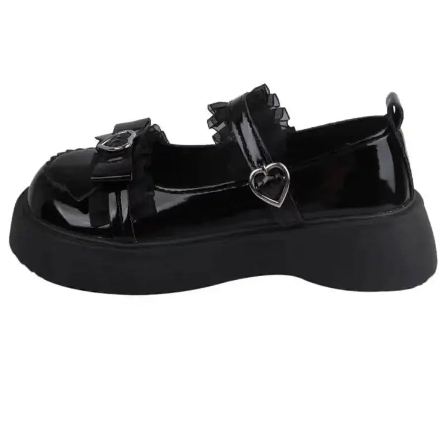 Coquette Heart Shoes - Black / 4