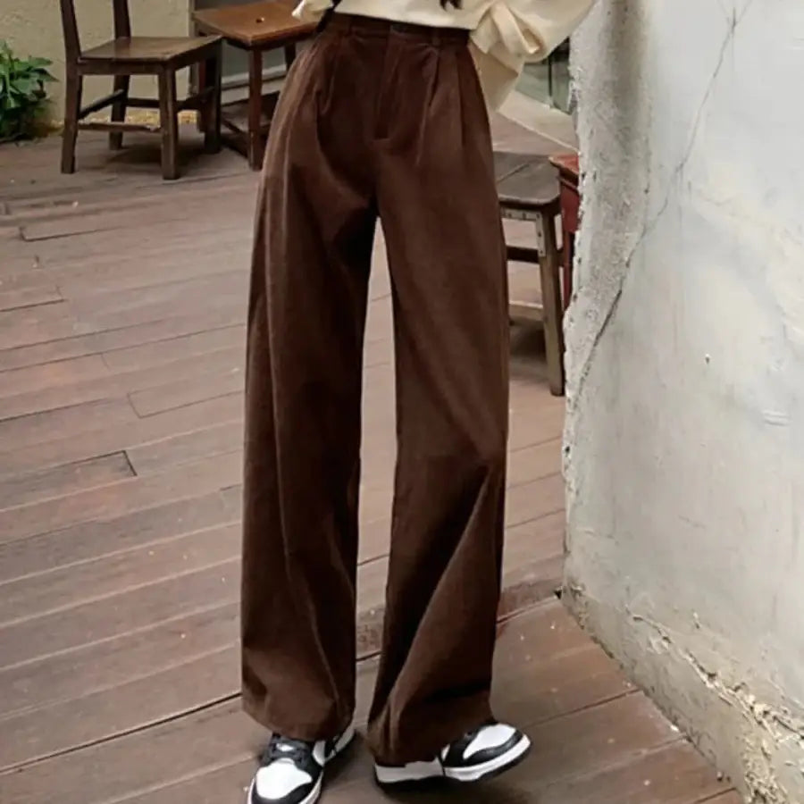 Corduroy Pants High Waisted