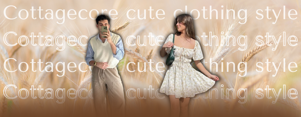 man and woman wearing light cottagecore clothes