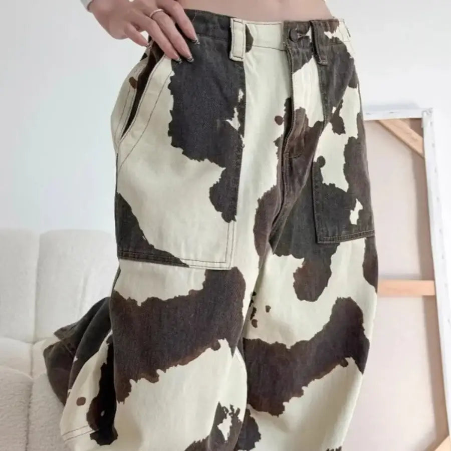 Cow Print Jeans