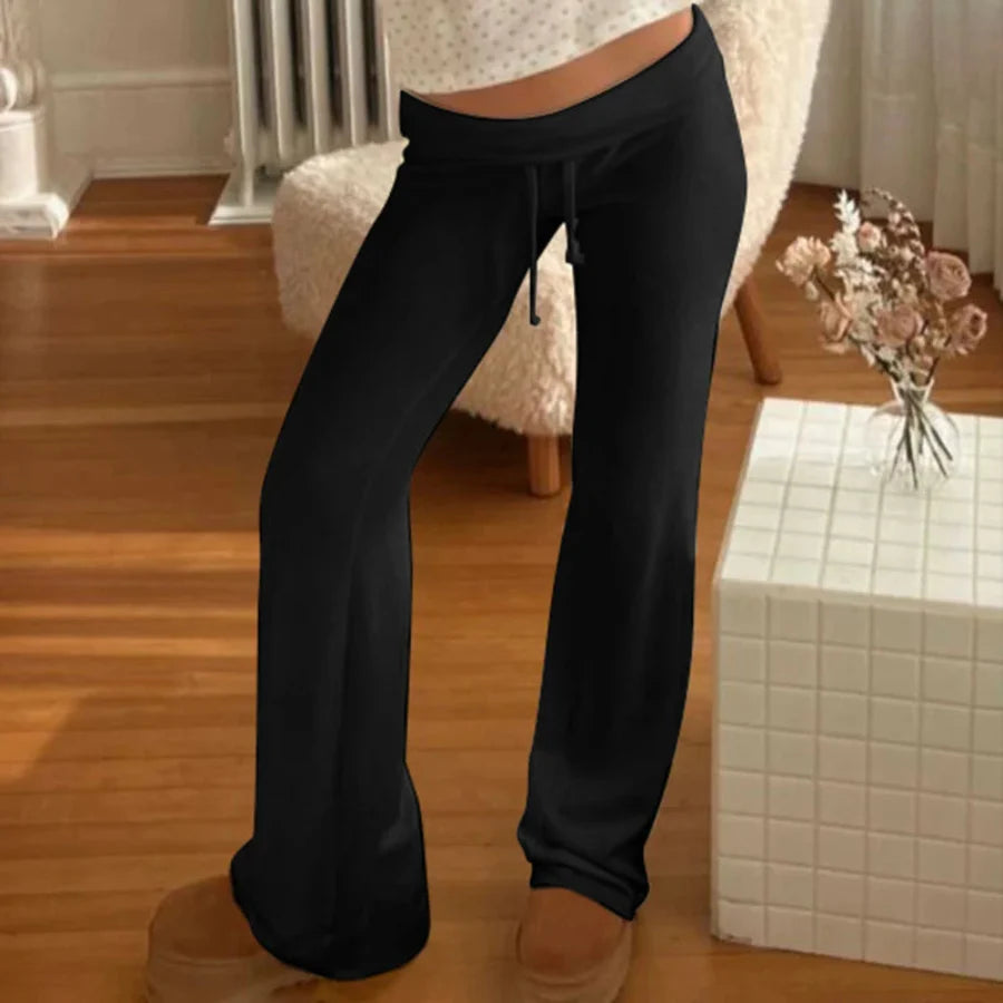 Cozy flare pants - Black / S