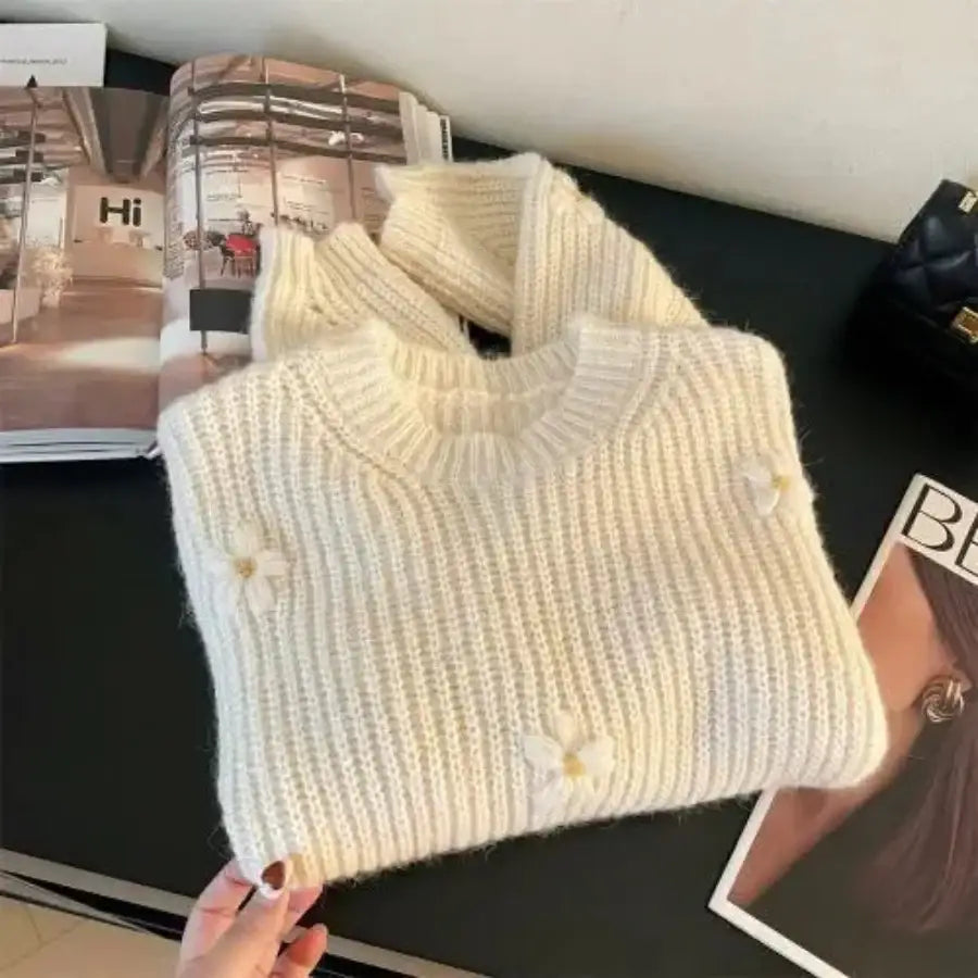 Crochet Flower Sweater