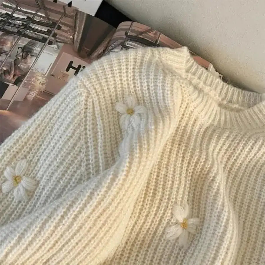 Crochet Flower Sweater