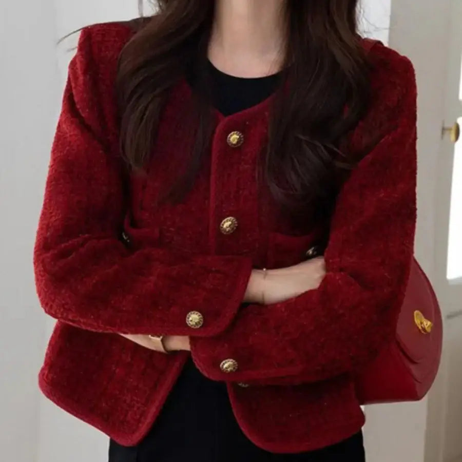 Cropped Tweed Blazer