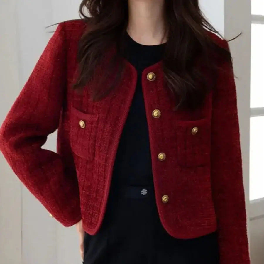 Cropped Tweed Blazer - S