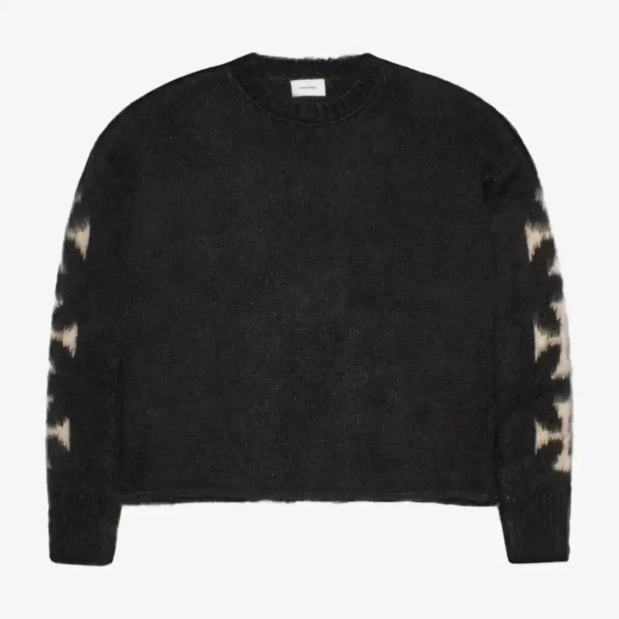 Cross Knit Sweater - Black / S