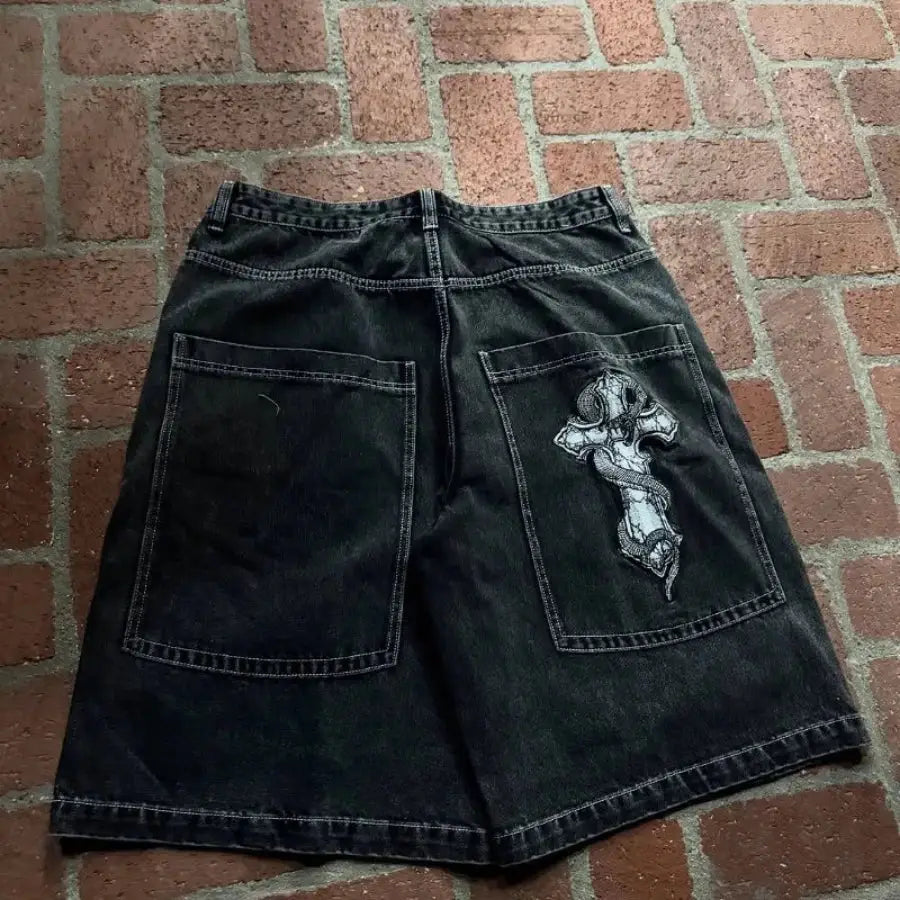 Cross Snake Shorts - Black / S