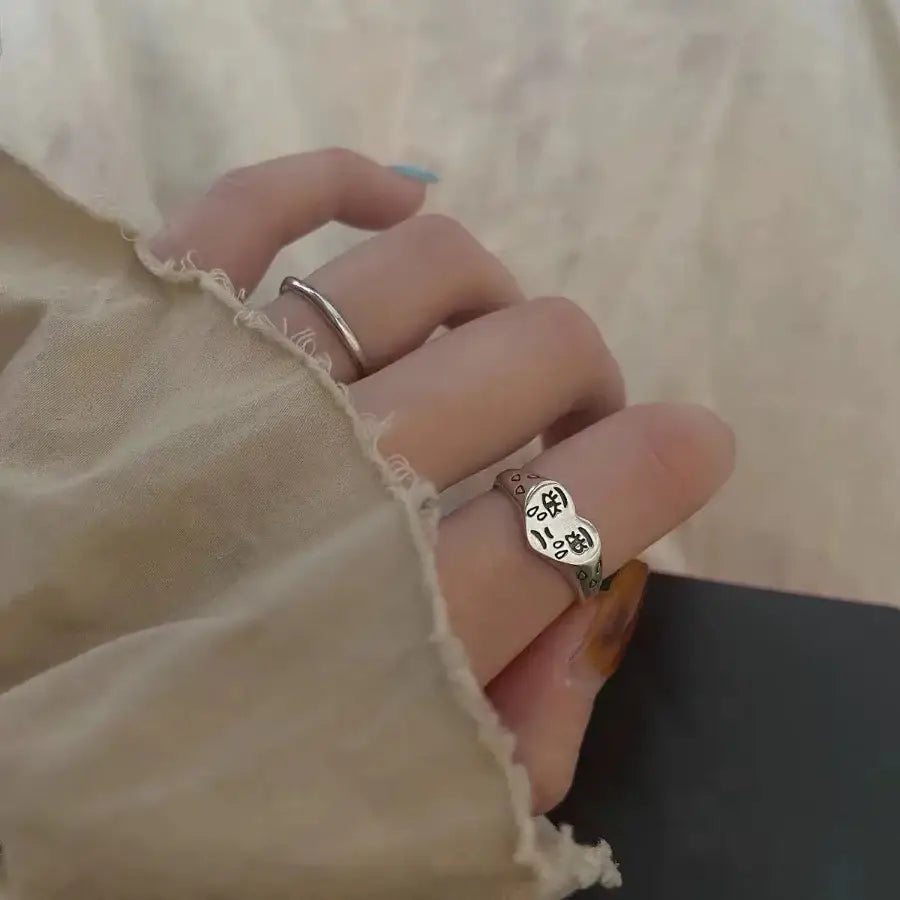 Crying Heart Ring - Silver