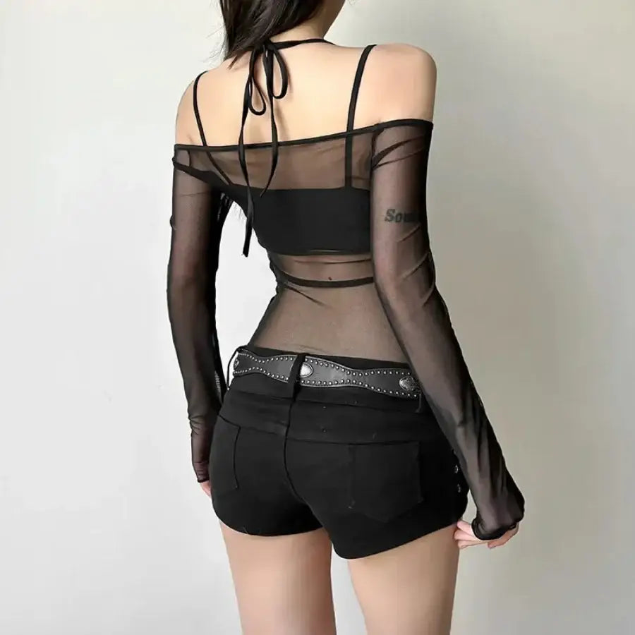 Cut Out Mesh Bodysuit