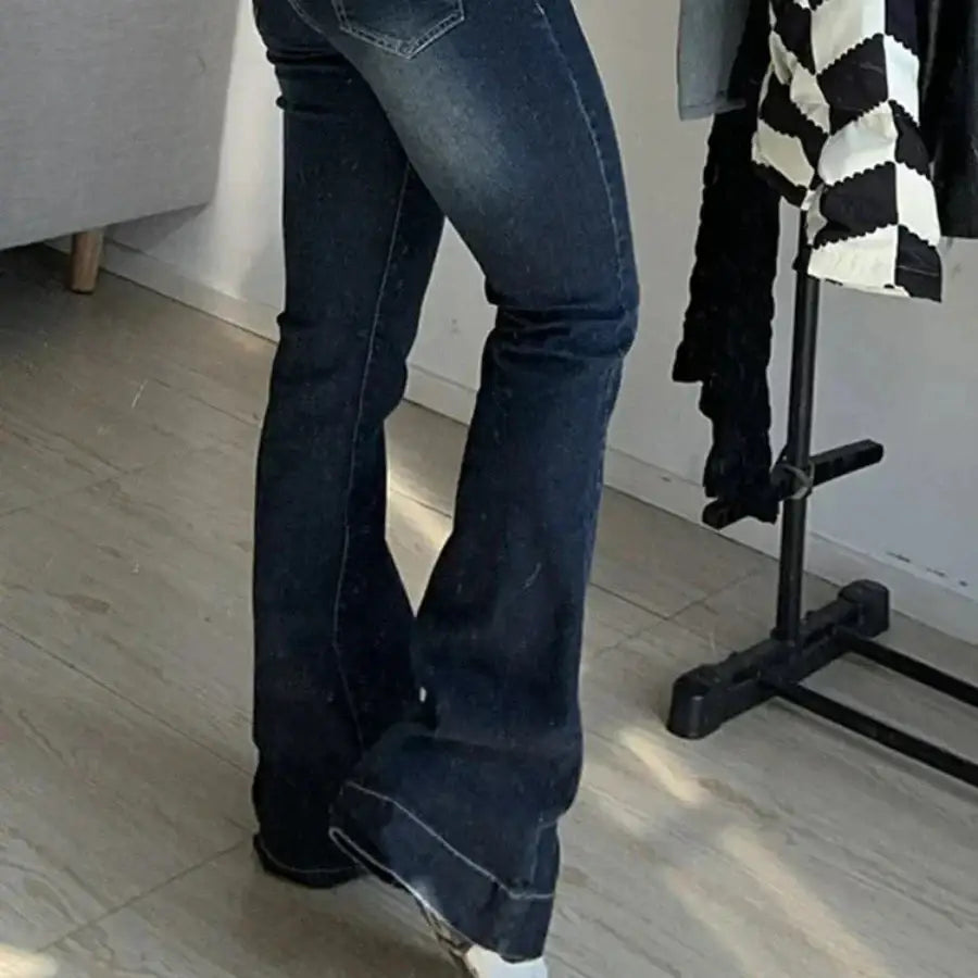 Dark Blue Bootcut Jeans