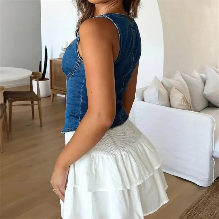 Denim Halter Top