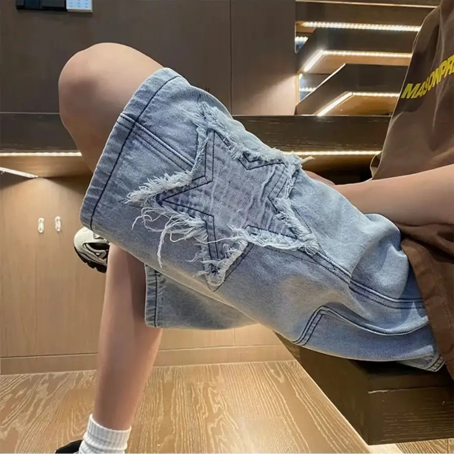 Denim Star Shorts
