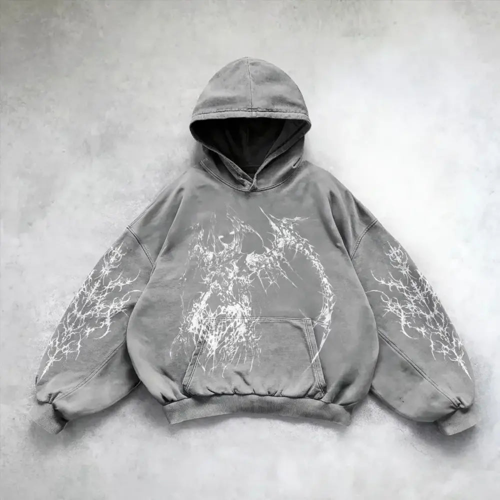 Divinity Hoodie - Grey & Graphic / M