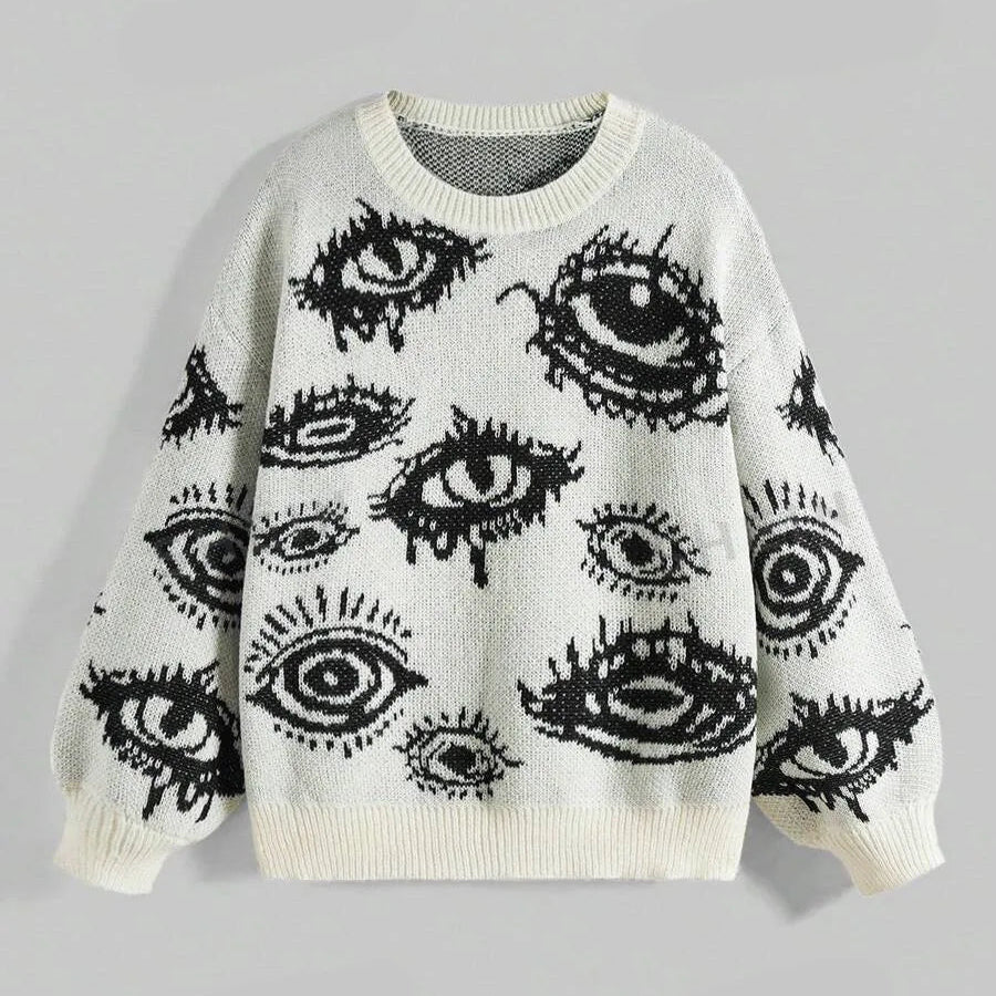 Eye sweater - White / M