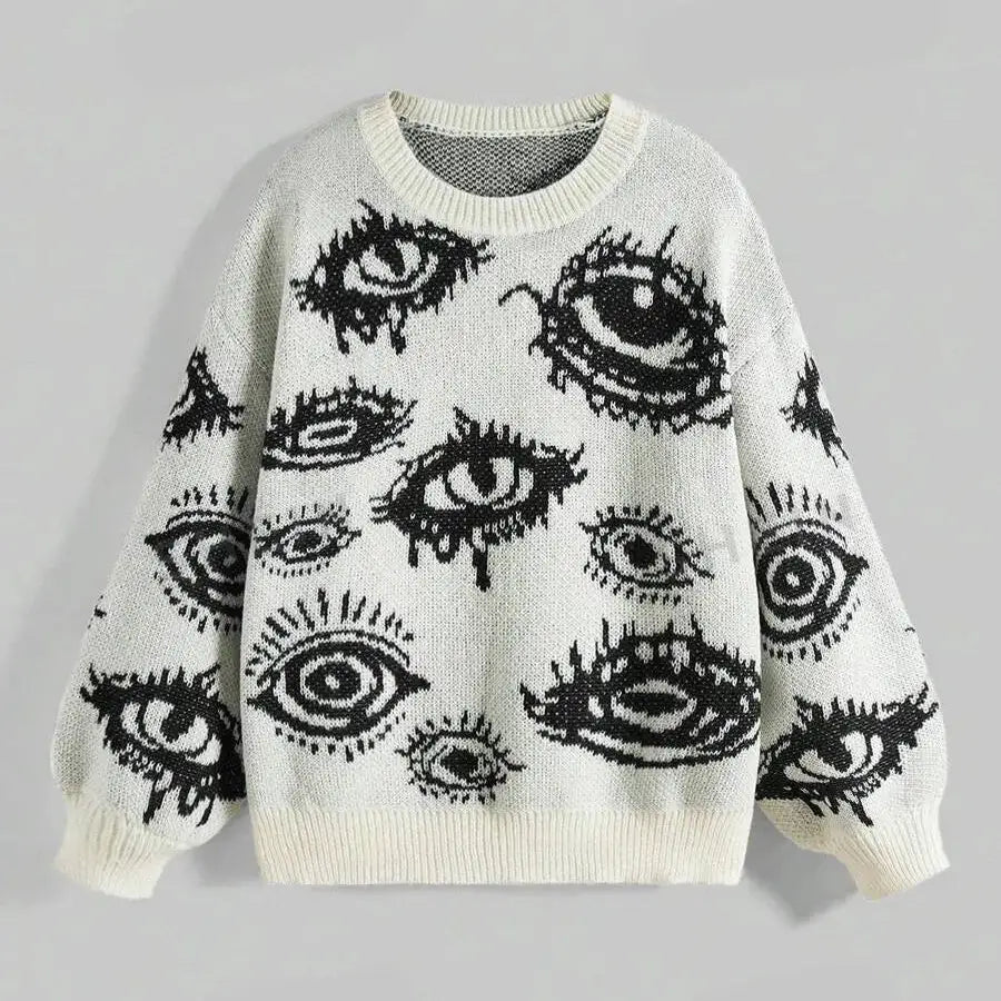 Eye Sweater - White / M