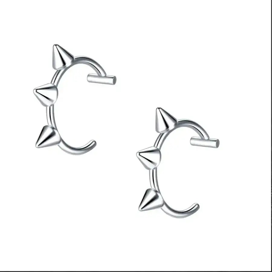 Fake Lip Piercing Ring - Spikes