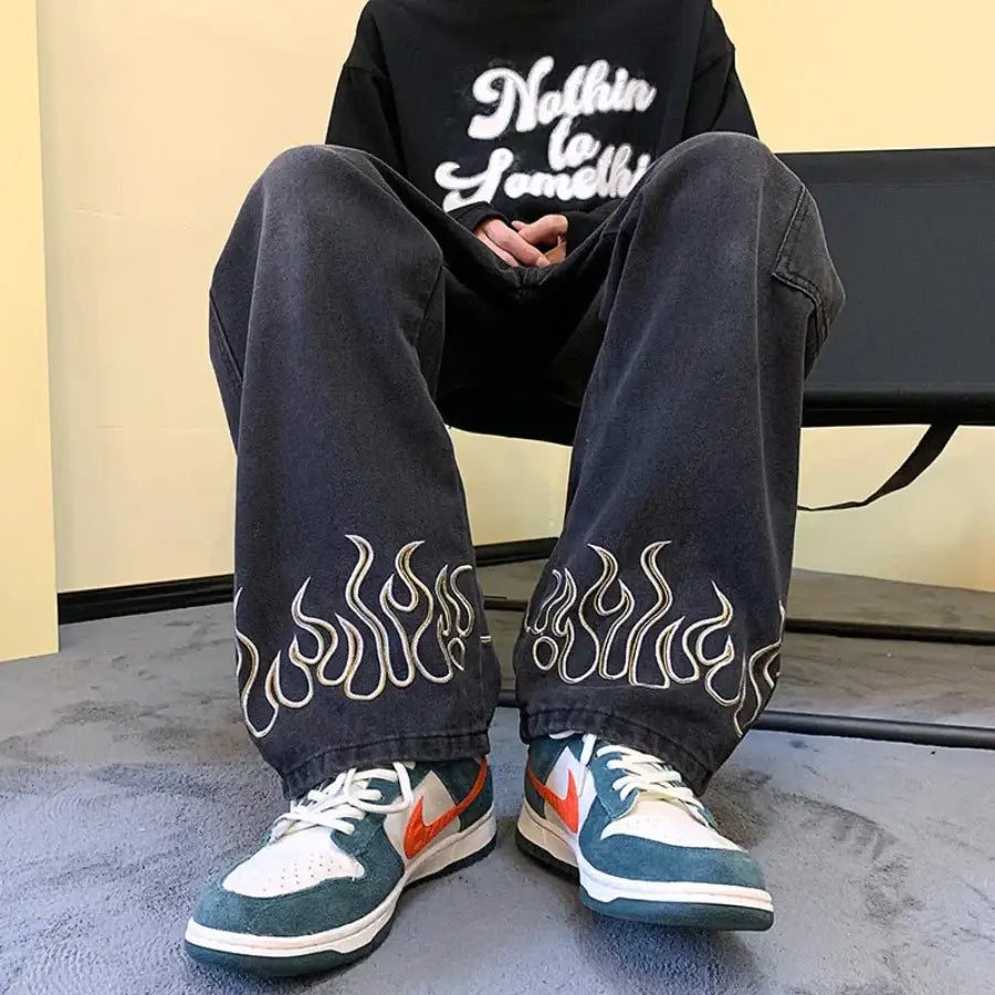 Flame Jeans - Black / S