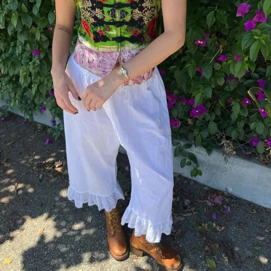 Flare Capri Pants - S