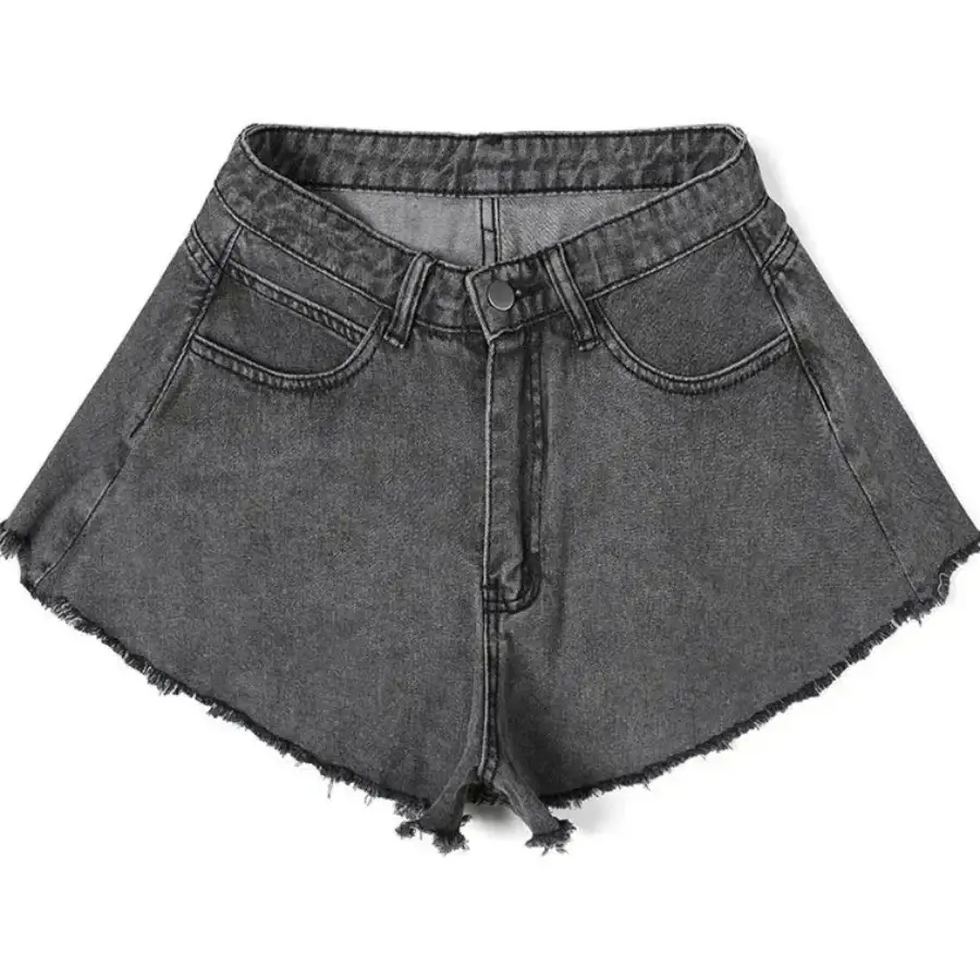 Flared Denim Shorts