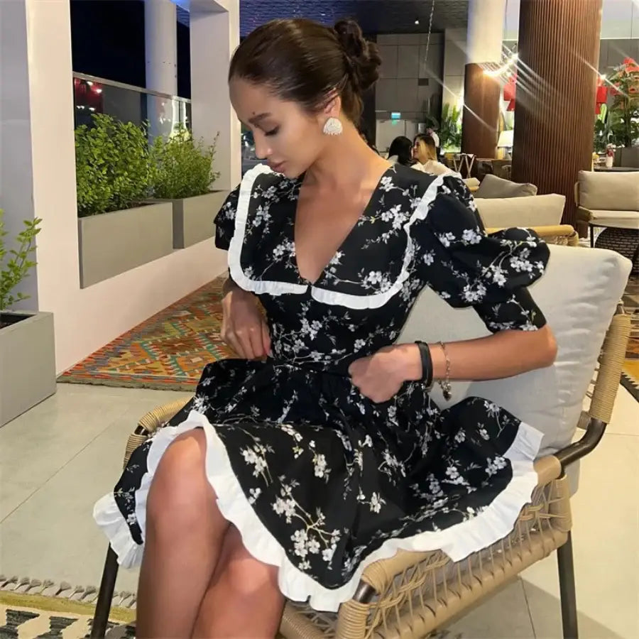 Floral Peter Pan Collar Dress