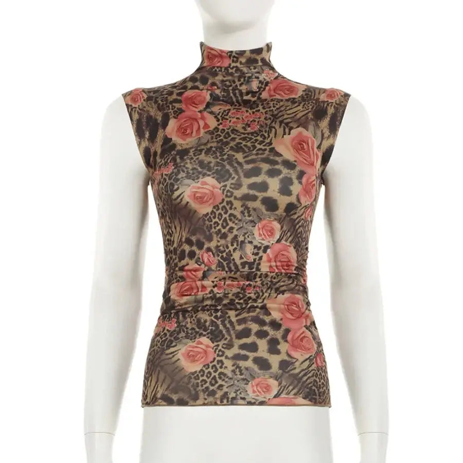Floral Turtleneck Top