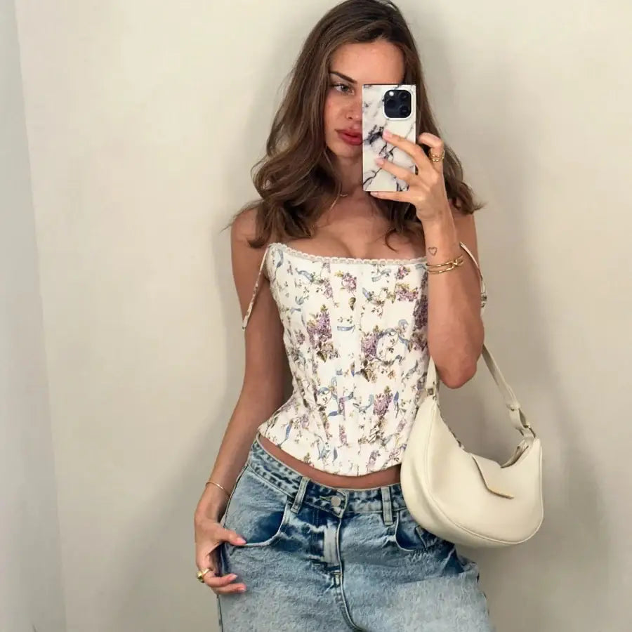 Flower Corset Top - XS