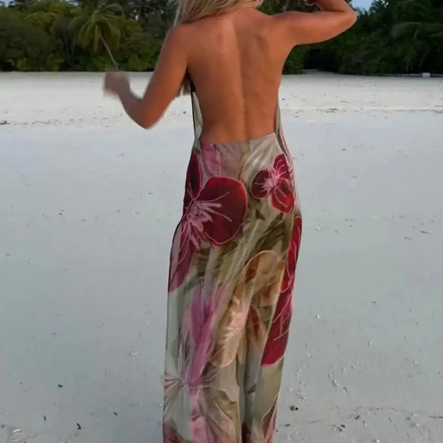 Flower Halter Dress