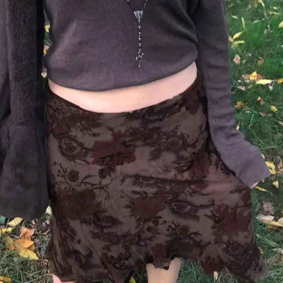 Flower Mesh Skirt
