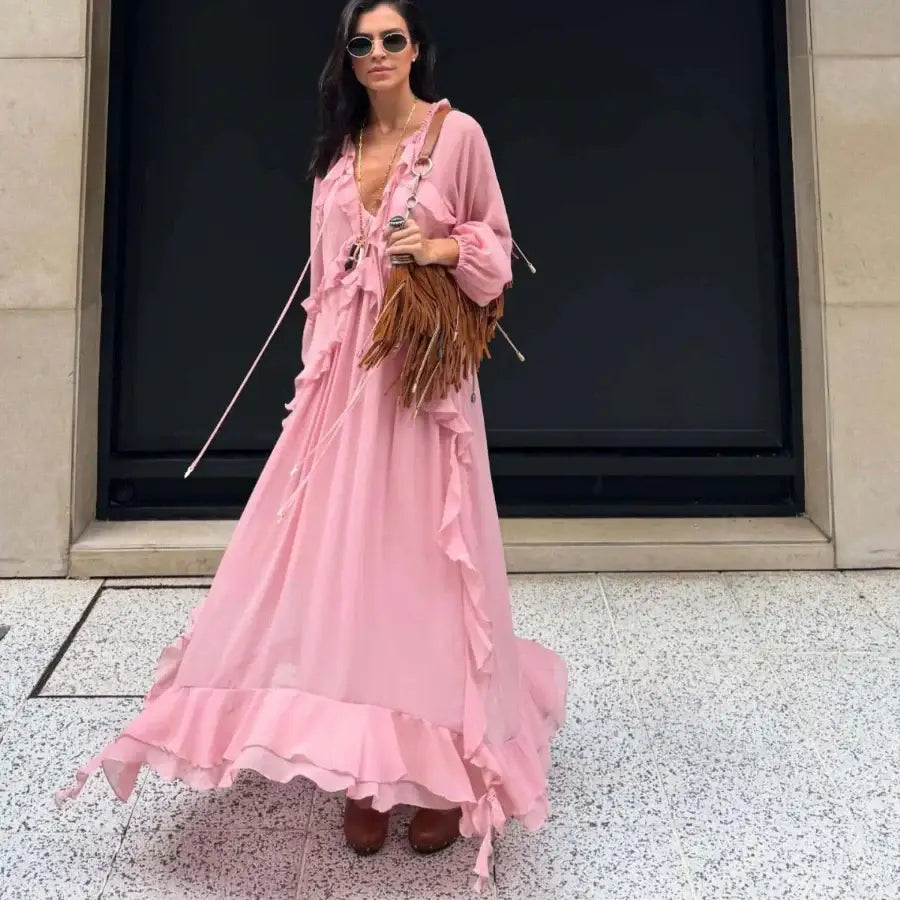 Flowy Ruffle Dress